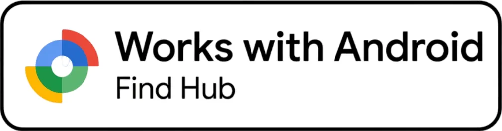 Insignia oficial: Works with Android Find Hub